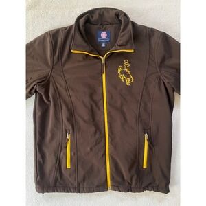 G-III Mens Large Jacket Brown Wyoming Cowboys Softshell Full Zip 58AHI3016